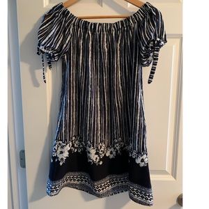 Xhilaration navy off the shoulder dress